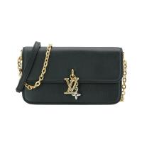 Louis Vuitton 展示品 Bloom 牛皮金鍊Woc斜背包(M14564-黑)