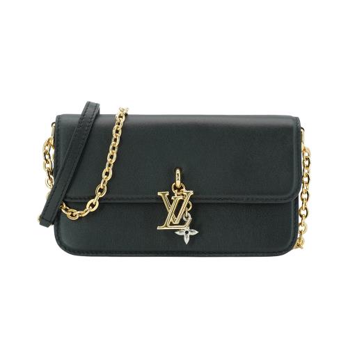 Louis Vuitton 展示品 Bloom 牛皮金鍊Woc斜背包(M14564-黑)