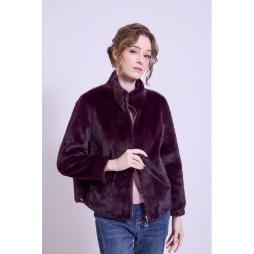 QWI國際名品低奢皮草風外套-獨