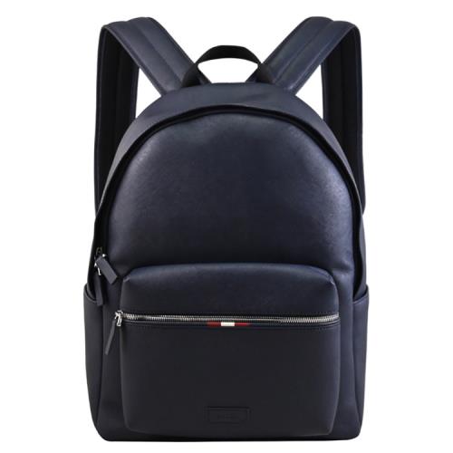 BALLY 6238422 PARTON 條紋LOGO防刮皮革商旅後背包.深藍|BALLY|ETMall 