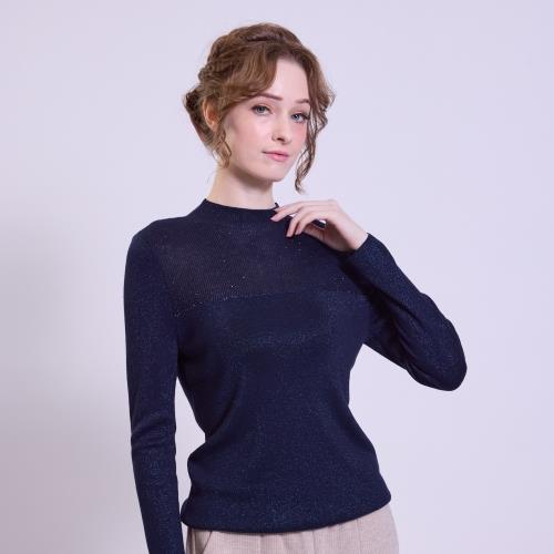 QWI 貴婦高磅細針毛織上衣-獨