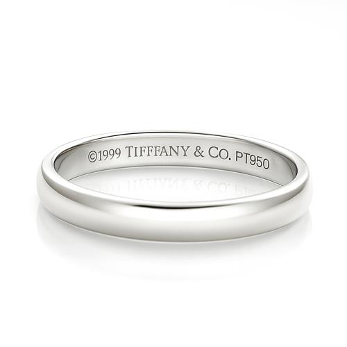 限時急降價~~九五成新展示品！TIFFANY PT950鉑金-FOREVER細版婚戒戒指