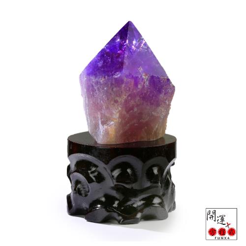 開運方程式-金字塔幻影紫水晶柱500-700g(老料骨幹水晶體紫晶柱)|水晶鎮
