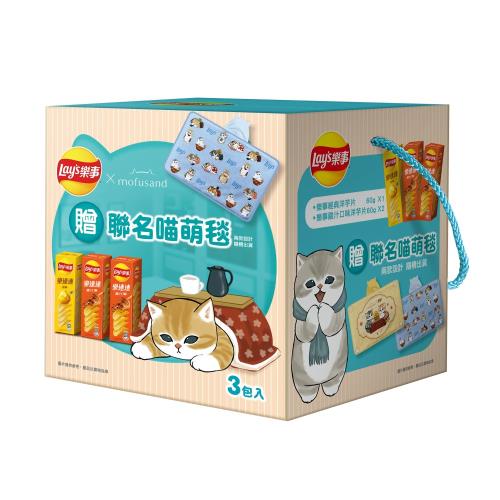 樂事樂連連洋芋片貓福珊迪喵萌毯箱180g/組