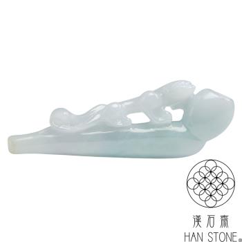 漢石齋】天然翡翠A貨三腳金蟾長方印章冰種飄花(14*12*49mm)|擺件/把玩