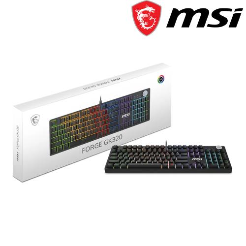 【MSI 微星】FORGE GK320 RED TC 電競鍵盤