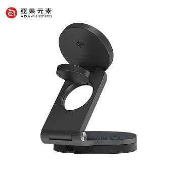 雙15W 磁吸充電360度旋轉底座三合一無線充電ADAM 亞果元素 Mag 360 Qi2 雙15W三合一旅行磁吸無線充電座 - 磁吸 / Magsafe, 雙15W 磁吸充電 360度旋轉底座 三合一無線充電, 找ADAM 亞果元素 Mag 360 Qi2 雙15W三合一旅行磁吸無線充電座推薦就來