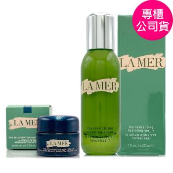 LA MER海洋拉娜 活膚水潤精萃30ml + 醇萃活膚晚霜7ml (正統公司貨)