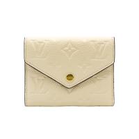 Louis Vuitton Victorine 壓紋牛皮釦式短夾(M82344-白)
