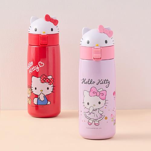 Hello Kitty 造型彈跳保溫杯第二代600ml-兩色可選KT-T600A |600～990ml