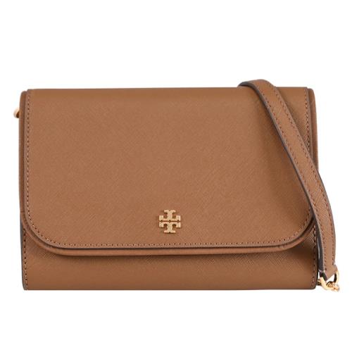 TORY BURCH 136093 Emerson 防刮皮革翻蓋斜背WOC/晚宴包.咖|手提包/側背包|ETMall東森購物網