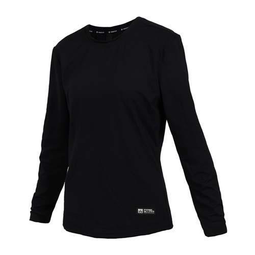 FIRESTAR 女彈性素色長袖圓領T恤-長T 休閒 慢跑 路跑