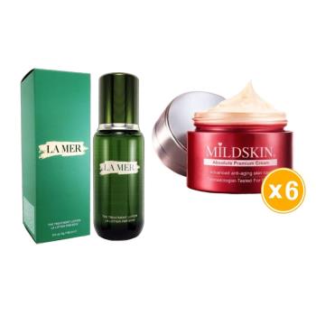 【全效呵護】【LA MER 海洋拉娜】超能修護精華露(150ml)+MILDSKIN肌因胜肽活膚精質霜5+1件組