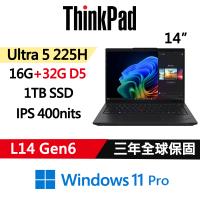 (規格升級)Lenovo聯想 ThinkPad L14 Gen6 14吋 AI PC Ultra 5 225H/16G+32G/1TB/W11P