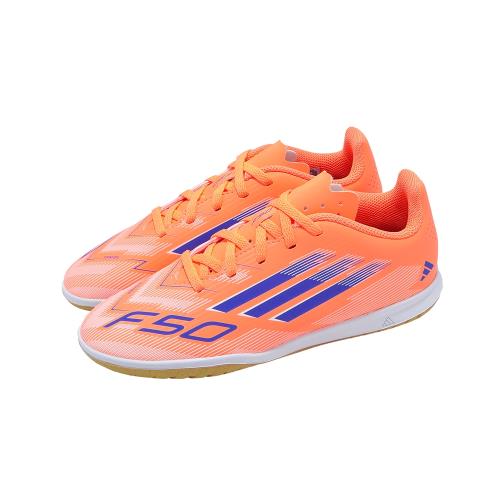 adidas 愛迪達 足球鞋 F50 Club IN J 中大童鞋 橘 藍 Coral Blaze Pack JI0041
