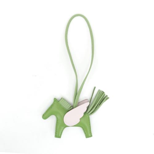 Hermes Rodeo PM 飛馬吊飾(綠/粉)