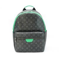 Louis Vuitton Discovery Backpack PM 老花帆布拚綠色帆布後背包(M25887-黑灰)