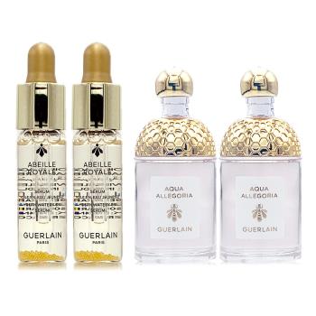 GUERLAIN嬌蘭 皇家蜂王乳平衡油精華5ml*2 + 淡香水7.5ml*2 (玫瑰)