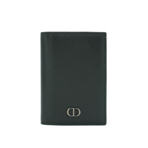 Dior Icon 粒蚊牛皮對開卡夾(黑)