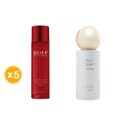  【香頌奢養組】BIO UP 自然美 紅妍超導青春露150ml *5入+MAISON W 1955 淡香精15mlX2