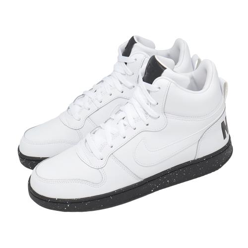 Nike 休閒鞋 Court Borough Mid SE 男鞋 白黑 復古 皮革 高筒 916759-100
