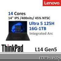 Lenovo 聯想 ThinkPad L14 G5 14吋AI筆電 Ultra 5 125H/16G/1TB/Win11 Pro/三年保固/商務軍規