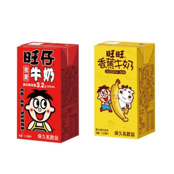 旺旺 旺仔牛奶 125ml x24包 (原味/香蕉牛奶口味)