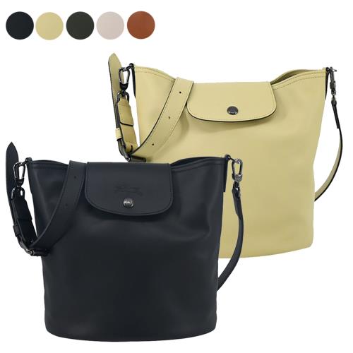 LONGCHAMP LE PLIAGE XTRA系列牛皮斜背翻蓋水桶包(多色選)