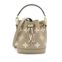 Louis Vuitton 展示品 Nano Noe 壓花牛皮迷你斜背水桶包(M46291-斑鳩灰)