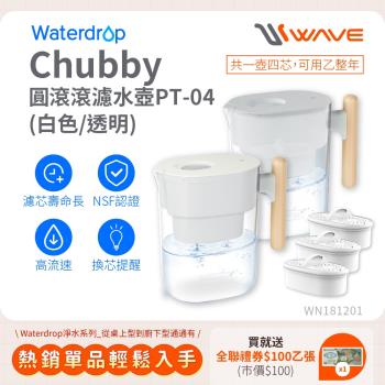 Waterdrop Chubby圓滾滾濾水壺1年份套組3.5L PT-04(1壺1芯+3芯)