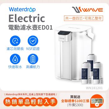 Waterdrop Electric電動濾水壺1年份套組3.5L ED01(1壺1芯+3芯)