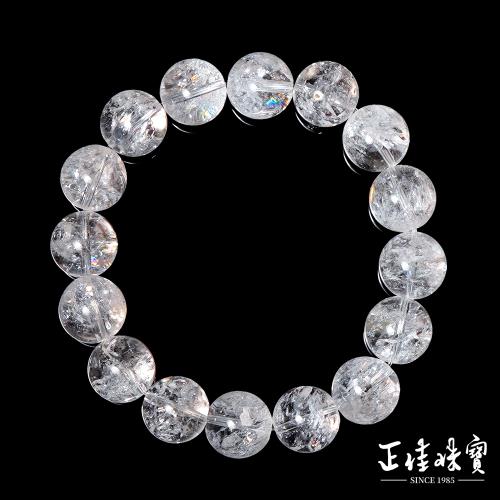 【正佳珠寶】白水晶 頂級阿賽斯特萊 13.4-13.8mm 白水晶阿賽手珠