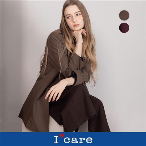 現貨【Icare 依卡】經典修身雙排釦風衣外套 - 2色（M-L）｜大衣外套 長大衣 英倫風