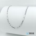 【世紀白金】Pt950鉑金項鍊 白金元寶鍊 兩段式調整長度43～45公分WNA298