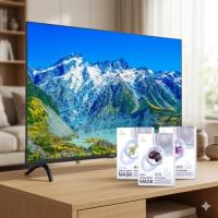 【CHiQ 啟客】*含安裝* 43型4K HDR全面屏智慧連網液晶顯示器(CQ-43AF7P9)+DeMon NB 超肌能縮時氣墊面膜(3片/盒)x3