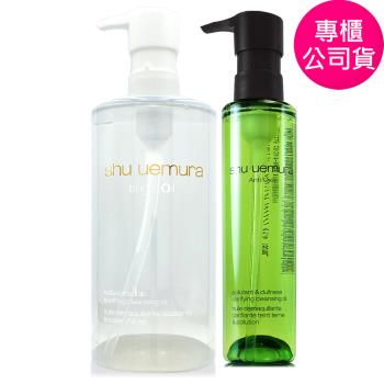 SHU UEMURA植村秀 酒粕活酵淨亮潔顏油450ml + 抹茶精萃潔顏油150ml (正統公司貨)