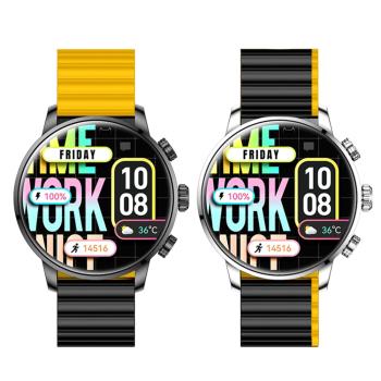 Kieslect Kr2 智慧手錶主體，支援 iOS 與 Android 系統，具備防水、通話、健康偵測功能，配備觸控螢幕並可換螢幕畫面，不支援行動支付。其他作業系統相容，1 年保固，適合日常健康追蹤與通訊需求。