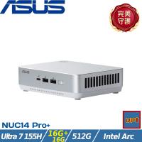 (規格升級)ASUS華碩 NUC14 Pro+ 迷你桌機 Ultra 7 155H/32G/512G SSD/W11/RNUC14RVSU7068A9