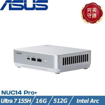 ASUS華碩 NUC14 Pro+ 迷你桌機 Ultra 7 155H/16G/512G SSD/W11/RNUC14RVSU7068A9