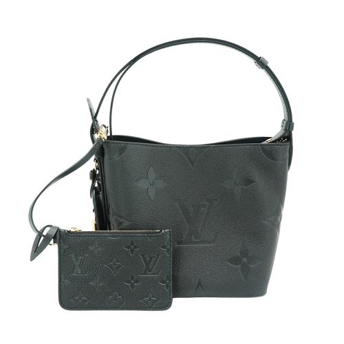 Louis Vuitton All In BB 壓紋牛皮斜背水桶包(M13480-黑)