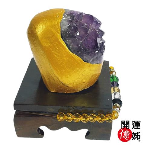 A1 寶石紫晶鎮-金磚款-同紫水晶洞能量/招財開運/鎮宅/擋煞/防小人/淨化