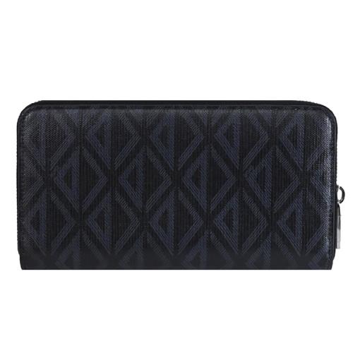Christian Dior CD Diamond 滿版花紋皮革ㄇ字拉鍊長夾.黑|Dior|ETMall