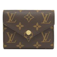 Louis Vuitton LV M62360 Victorine 經典花紋信封式三折短夾.粉