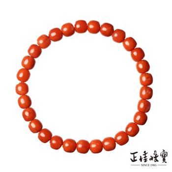 正佳珠寶】南紅瑪瑙頂級滿肉柿子紅14-14.5mm 川料南紅瑪瑙手珠|手鍊
