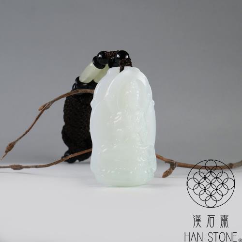 漢石齋】天然和田玉觀音玉佩吊墜羊脂白玉(32*50*13mm)|觀音|ETMall東森