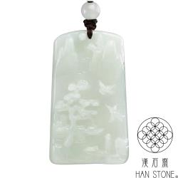漢石齋】天然翡翠A貨山水玉佩吊墜冰糯種(30*52*7mm)|其他造型|ETMall