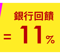 銀行回饋11%