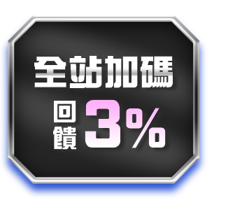 全站加碼回饋