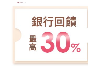 銀行回饋最高20%