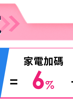 家電 6%